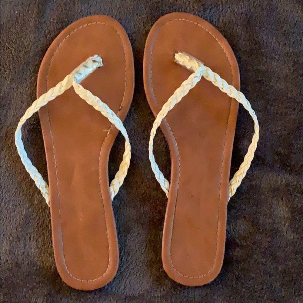 White flip flops
